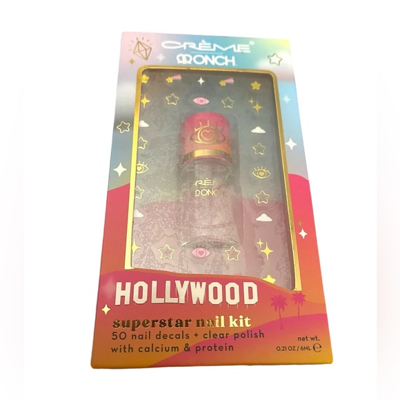 *new* The Crème Shop x Onch® x Hollywood® 50 Nail Decals + Clear Nail Polish - Picture 6 of 7